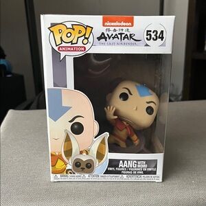 Funko Avatar Aang with Momo Figure - Blue and Red